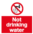 tap and cup not drinking water safety sign
