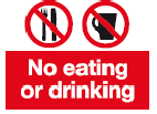 no eating or drinking safety sign