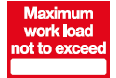 maximum load not to exceed safety sign